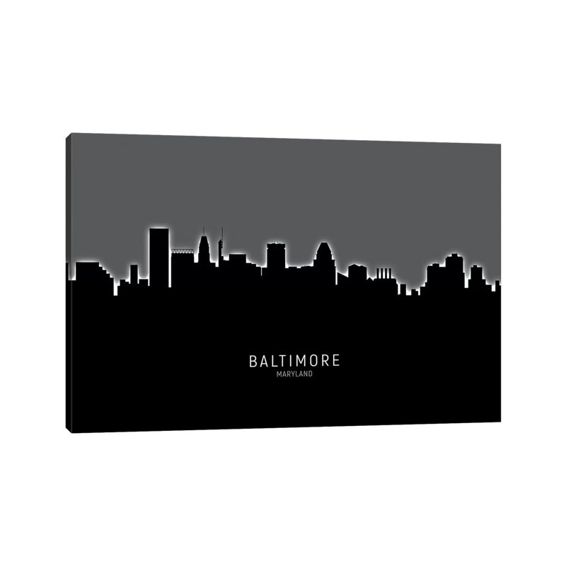 Baltimore Maryland Skyline by Michael Tompsett - Wrapped Canvas Print, 152.5 cm H x 101.5 cm W