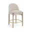 Tabouret de comptoir rembourré en tissu Maud-121555373