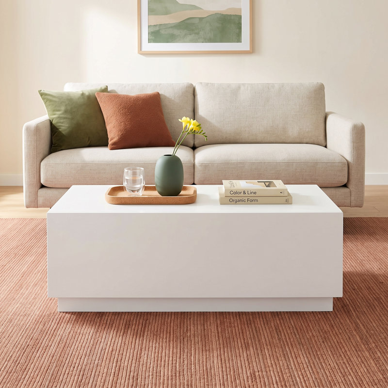Carson Storage Coffee Table, White