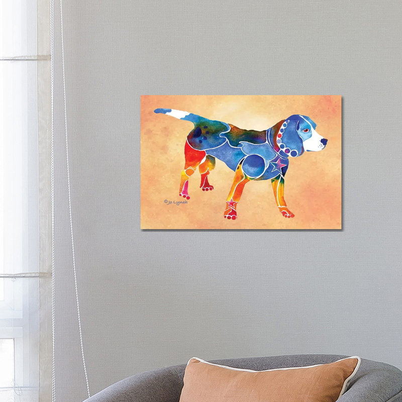 Beagle Dog by Jo Lynch - Wrapped Canvas Gallery-Wrapped Canvas Giclée, 66.04 cm H x 45.72 cm W x 3.175 cm D