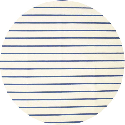 Tapis blanc/bleu contemporain