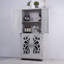 Armoire décorative avec portes en miroir et tablettes réglables-130387641