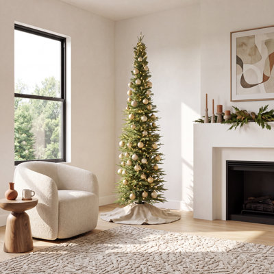 Pencil 7.5' Pre-Lit Fir Christmas Tree