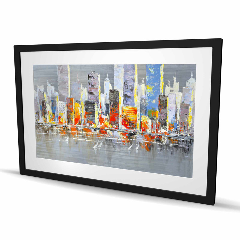 Color Splash Cityscape - décor de salon contemporain imprimé