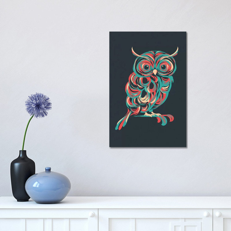 Night Owl 1 Piece Wrapped Canvas Wall Art, 45.72cm H x 30.48cm W
