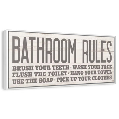 Vintage Bathroom Rules III