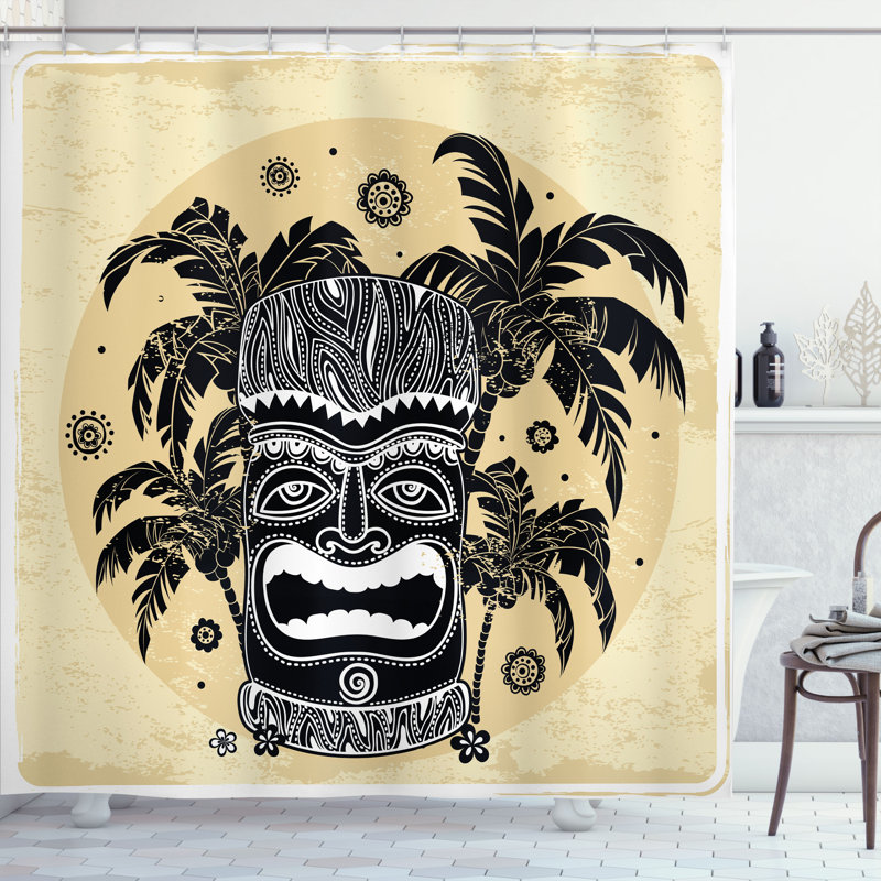 Shower Curtain with Hooks Included, 75"H x 69"W