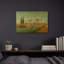 «Die Zugbrucke» par Vincent Van Gogh, art mural en métal doré, 16 po x 12 po-134372205