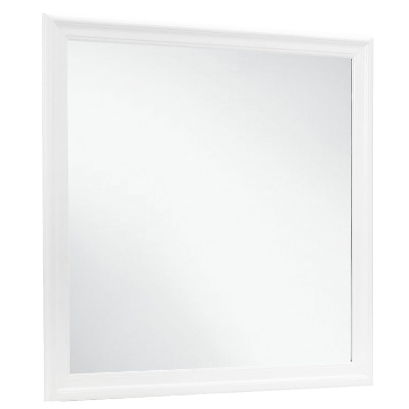Miroir blanc avec cadre, Blanc