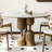 Retro simple home round dining table sets