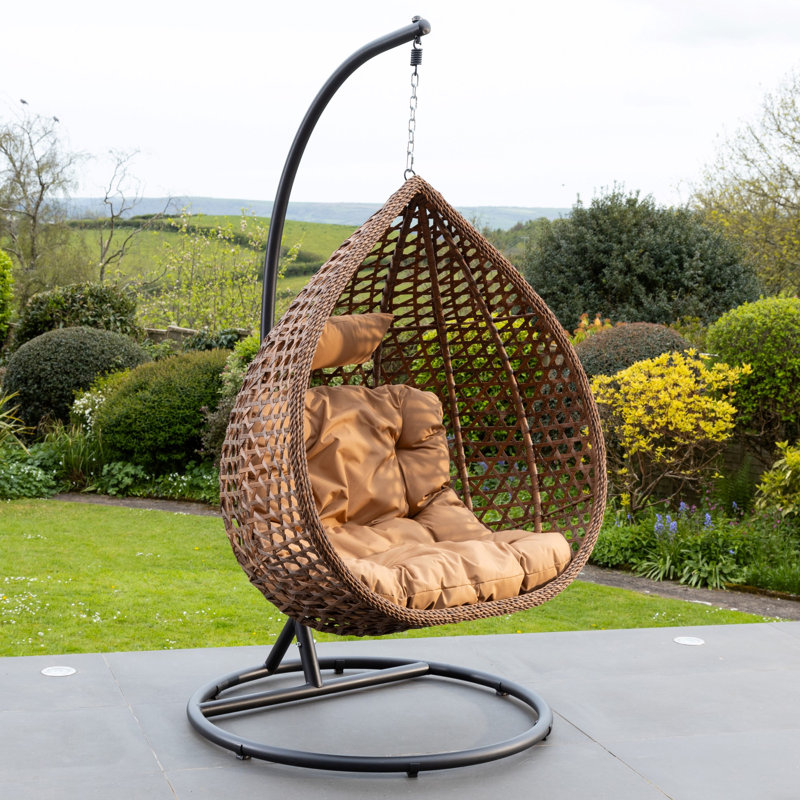 Vanhouten Porch Swing with Canopy, Brown