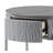 Yukino Gray High Gloss & Chrome Finish End Table