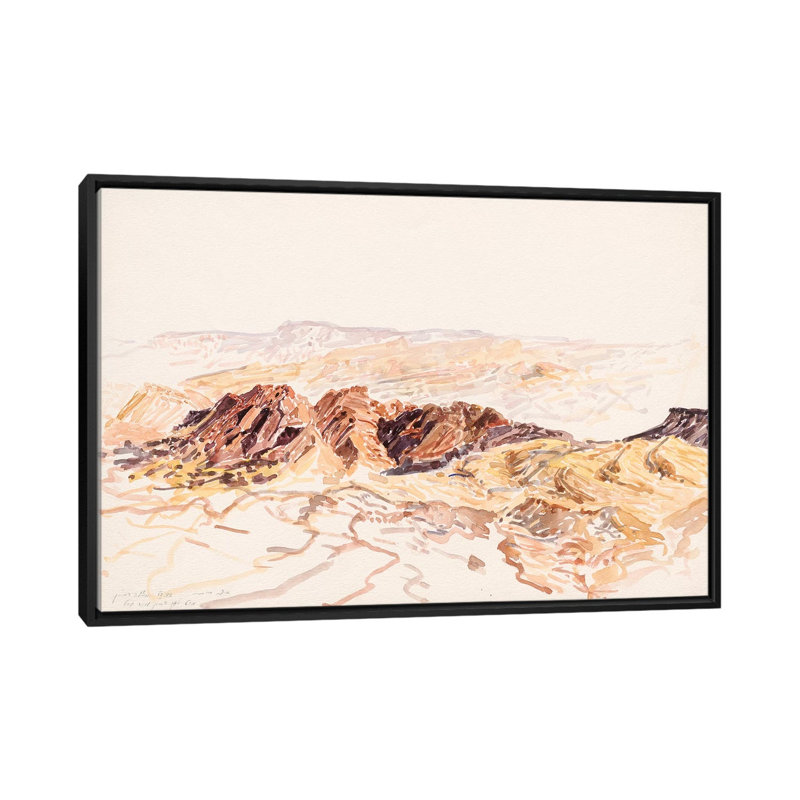 Makhtesh Ramon by Itzu Rimmer - Print on Canvas, 101.6 cm H x 66.04 cm W, Black Framed