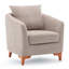 Upholstered Barrel Chair With Footstool-1484335240