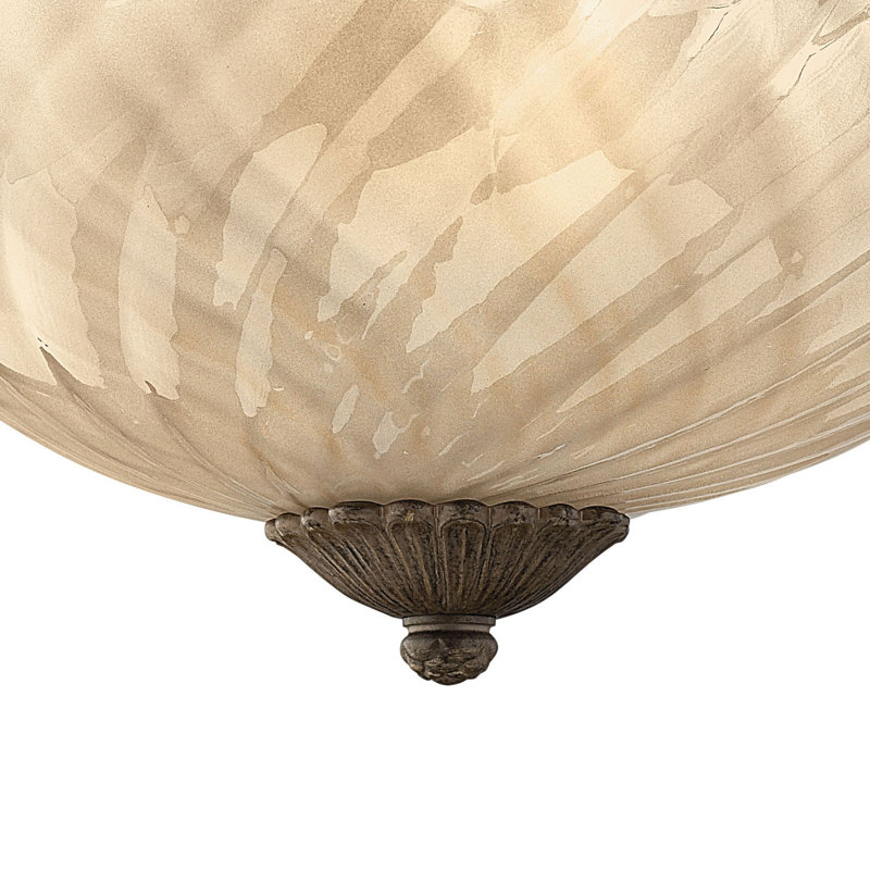 Plantation 2-Light Flush Mount, Standard, Incandescent