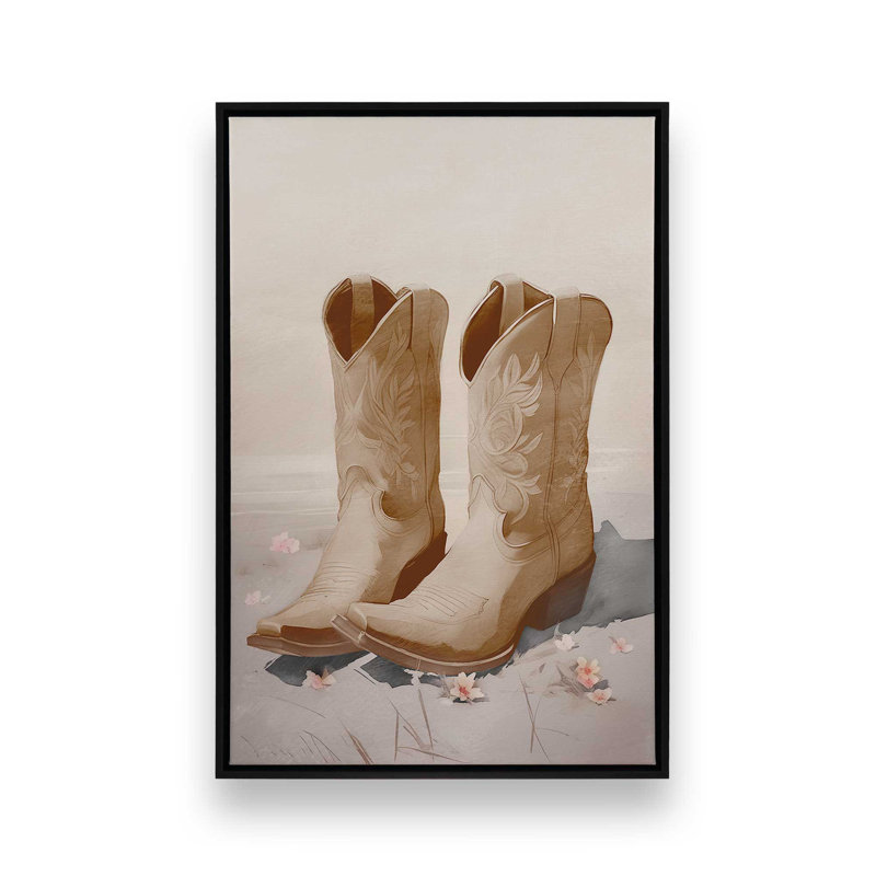 Sandy Cowboy Essentials I, reproduction sur toile dans un cadre, H 18,75 po x l 12,75 po, Noir satiné