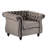 Camberley 39.5" Wide Tufted Chesterfield Club Chair with Scrolled Arms, Nailhead Trim, and Turned Legs-388164770