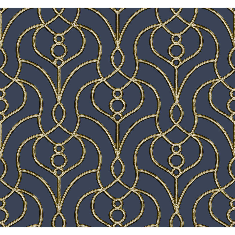 Papier peint Divine Trellis, Noir