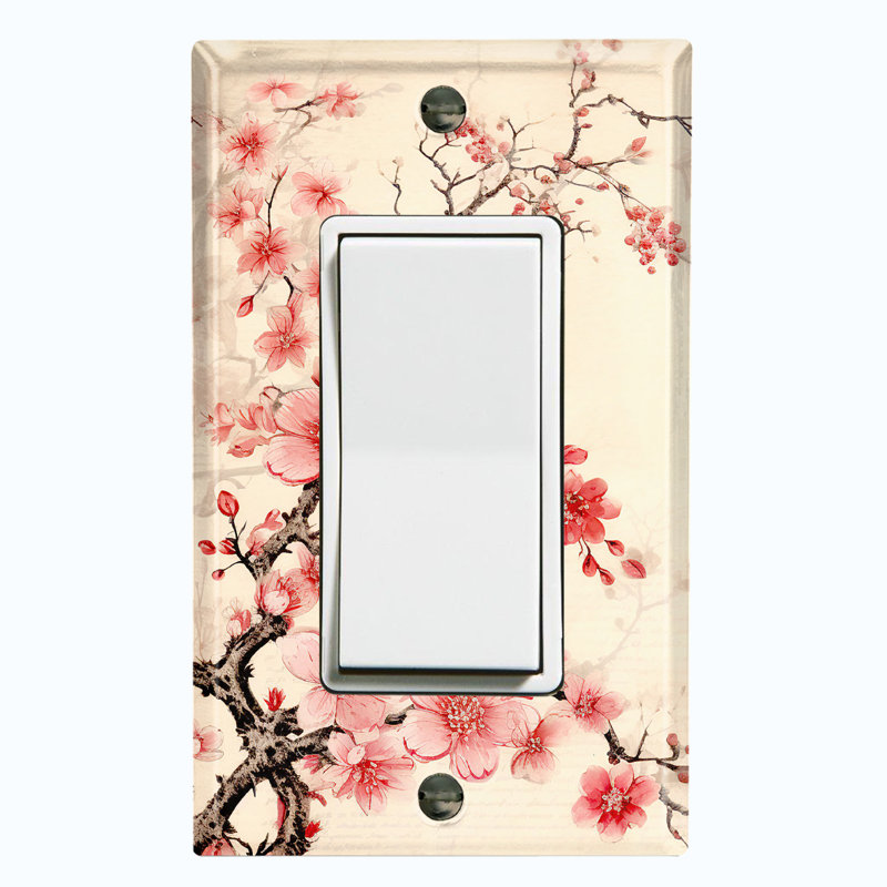 Plaque murale pour arbre de Noël rose en forme de fleur de sakura rose