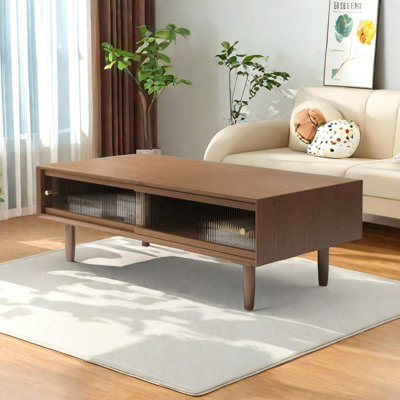 Table basse en bois massif de qualité bois d'hévéa