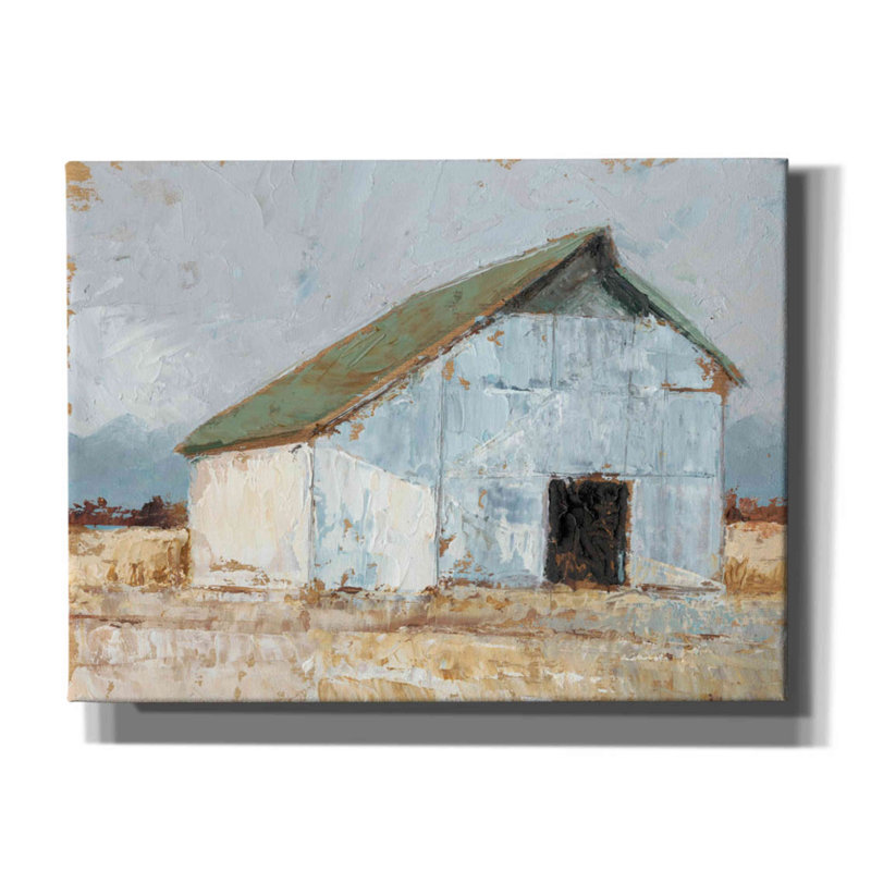 «Whitewashed Barn I» par Ethan Harper, art mural sur toile, H 12 po x l 16 po x P 0,75 po