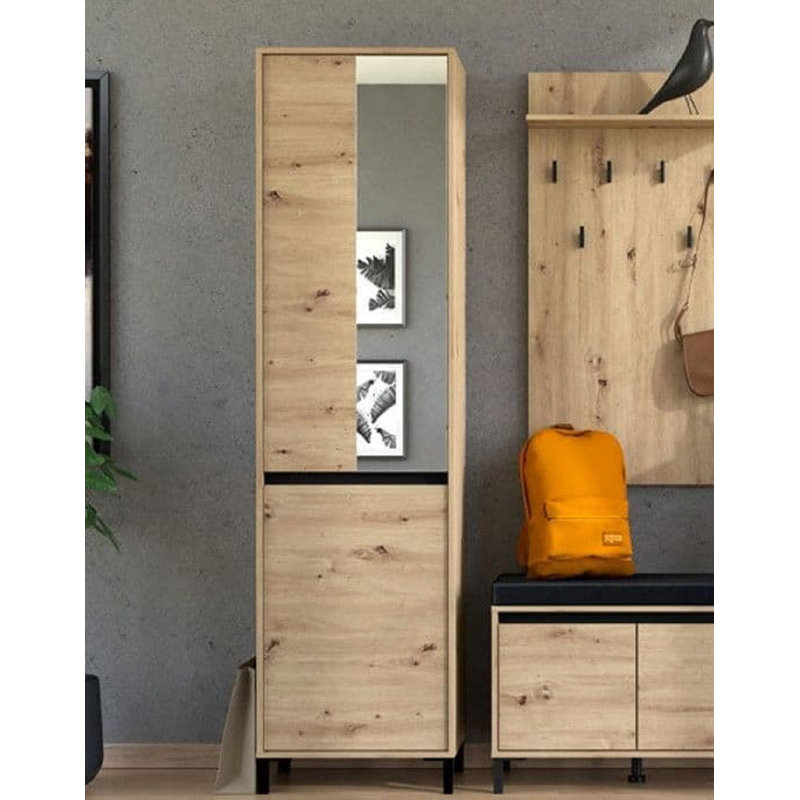 2 Door Manufactured Wood Wardrobe, Artisan Oak