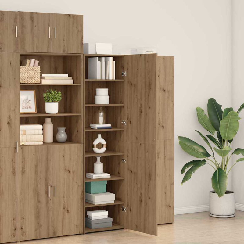 Highboard 40X42.5X185 Cm Engineered Wood, 180cm H x 50cm W x 42.5cm D, Brown