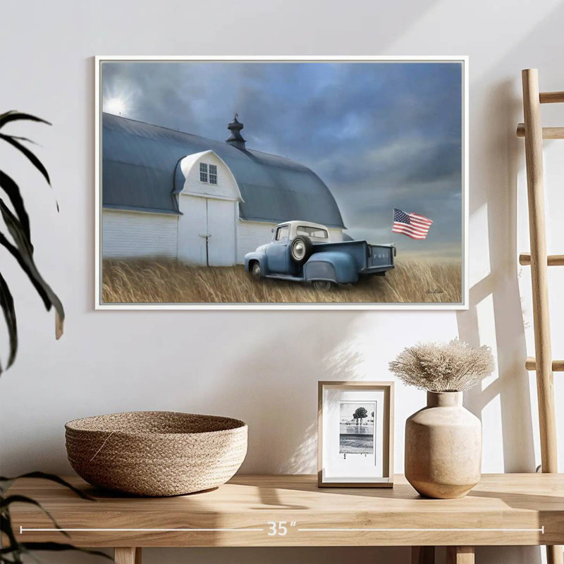 «Let Freedom Reign», Cadre flottant blanc, 25 po x 17 po
