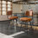 Ensemble de 2 tabourets de bar pivotants en cuir confortables avec îlot de cuisine brun