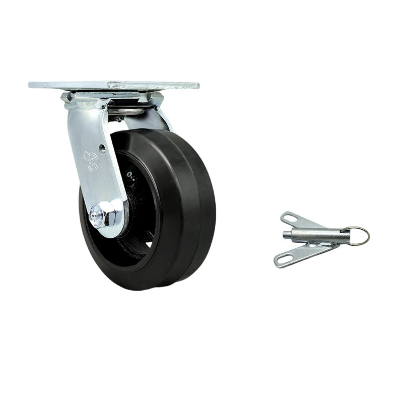 Caoutchouc sur roulettes en acier