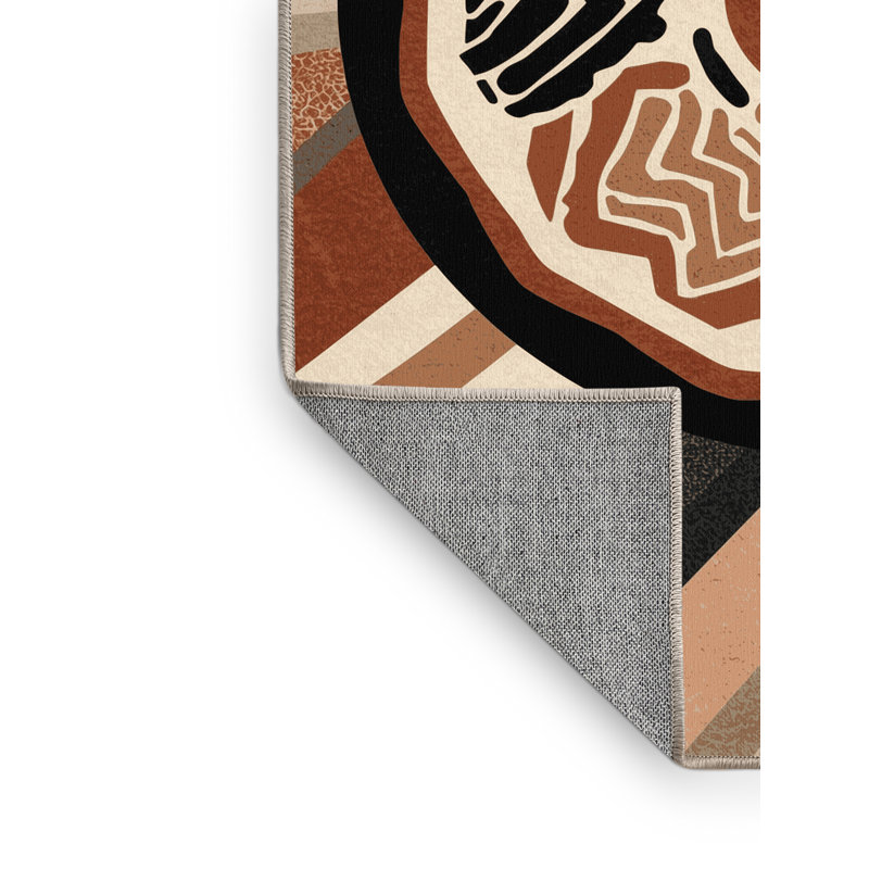 Tapis lavable à la machine d'inspiration mondiale Tomohon Okonomiyaki, 5 x 8