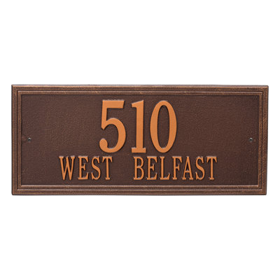 Double Line 2-Line Wall Address Plaque