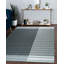 Tapis gris anthracite en laine et en coton tissé à plat Shenae-783770640