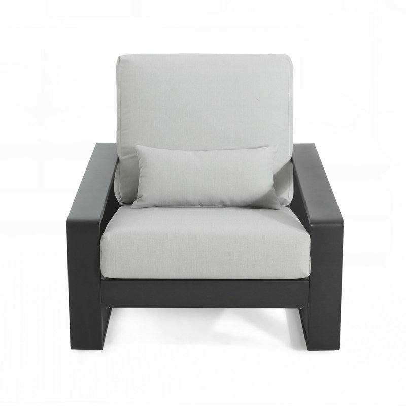 Chaises de loisirs ergonomiques en aluminium pour l'extérieur avec siège confortable et conception résistante aux intempéries pour le patio et le jardin