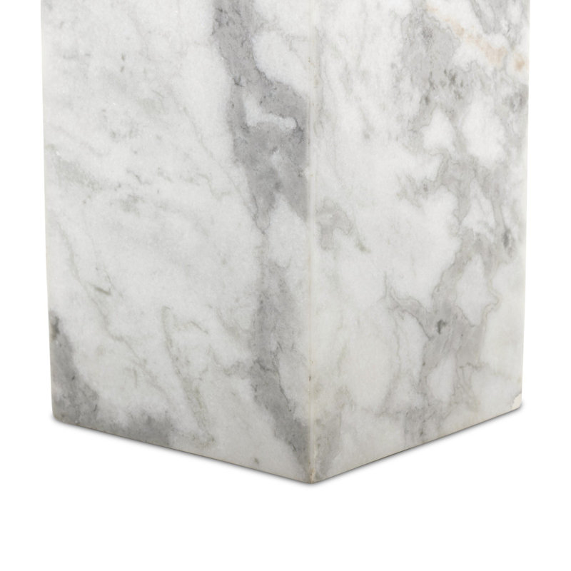 Modern Marble Pedestal, 40" H x 12" L x 12" D