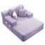 Canapé-lit convertible avec poche de rangement et coussins, 54 po de largeur-131249712