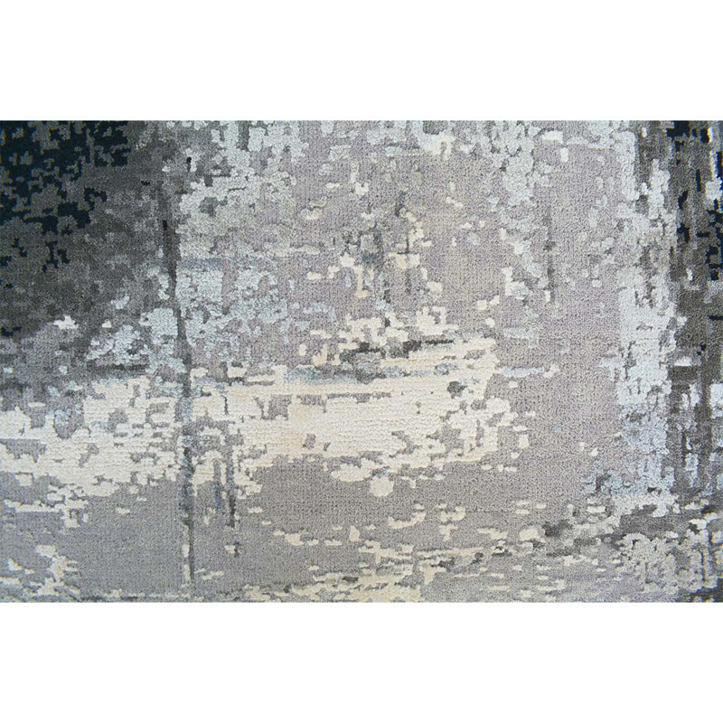 Hand Woven Silk and Wool Area Rug, Rectangle 8' x 10'