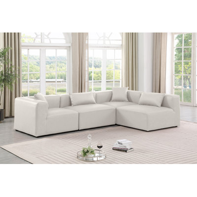 Canapé modulaire en similicuir 4 pièces Houswerth