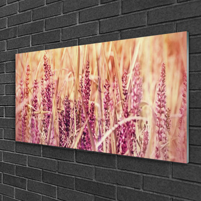 Floral Wheat - Unframed Photograph on Glass