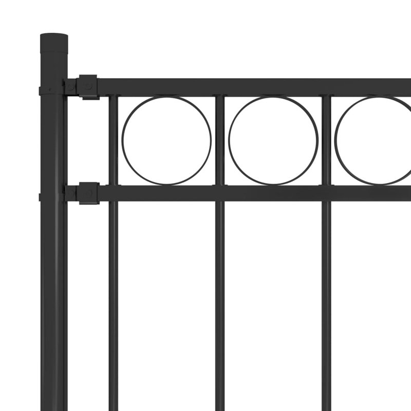 Pape Black Metal Fence Panels, 170cm H x 170cm W