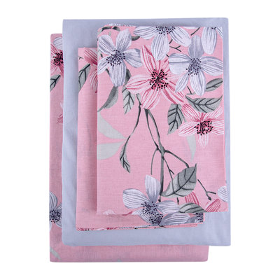 100% Cotton Percale Floral Sheet Set