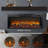 44 Inch Electric Fireplace, Remote, Flame, 1400W Heat Output, 5000 /H, Detachable Front Panel For Easy Installation Fireplace 44", Wall Recessed Design, Heating, 21.65 Package Height