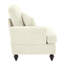 Chenille en blanc beige, 1 oreiller inclus - Canapé en nuage facile à installer avec volants détachables, rembourrage souple, rembourrage haute densité, coussin et pieds incurvés, tissu argenté, multi configurable