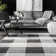 Vasag Plaid Power Loom Performance Black/ Gray/ White Rug