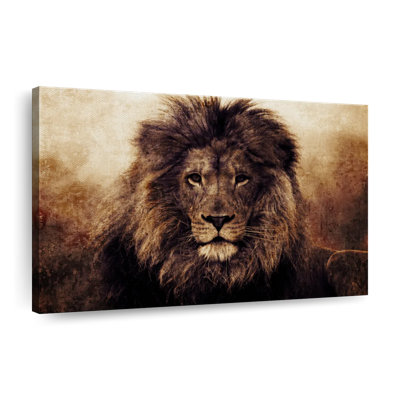 " Grunge Lion Head "