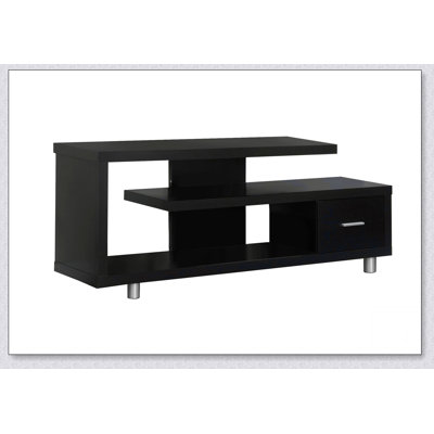 Meuble télé, console de 60 po, meuble multimédia, meuble de rangement, salon, chambre à coucher et stratifié, contemporain, moderne