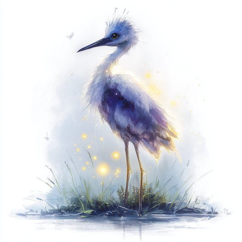 Firefly Marsh I - art mural sur toile tendue, 40 x 40, H 40 po x l 40 po