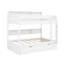 Lit superposé avec lit gigogne, lit superposé en bois avec tablettes de rangement, échelle et garde-corps-1333477295