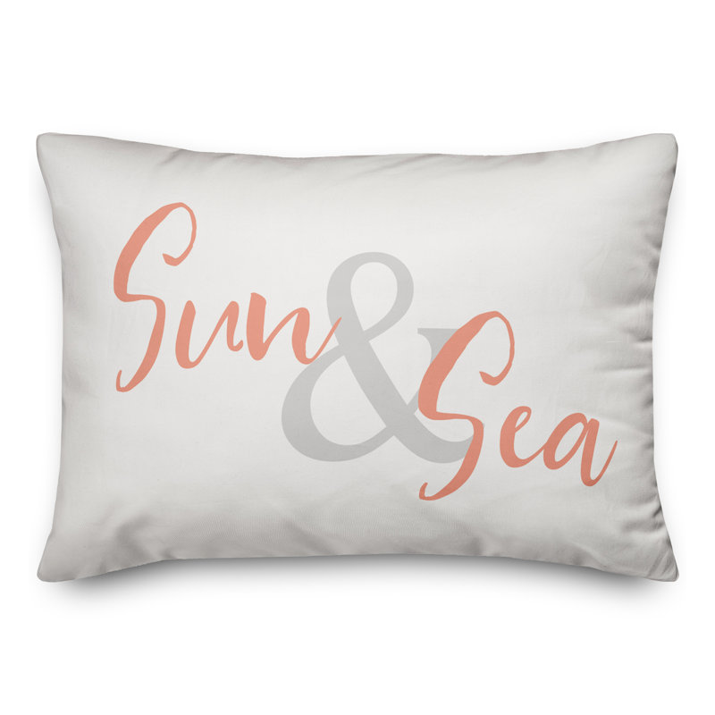  Sun and Sea Rectangular Pillow Cover & Insert, Orange