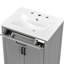 Meuble-lavabo moderne de 48 pouces avec lavabo en céramique, portes à fermeture en douceur, tiroir rabattable, tablettes de porte à double couche, solution de rangement élégante